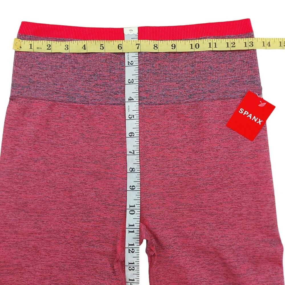 Spanx Seamless Sculpt Legging Womens Large Spacedye Coral Punch Activewear Gym - Picture 8 of 12